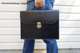 The HUE Briefcase 'Robson' (Bridle Leather)