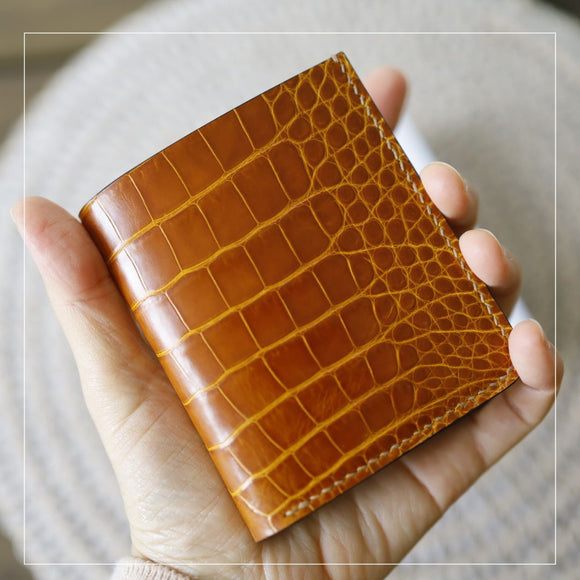 The HUE Signature Wallet Wide (Crocodile Skin)