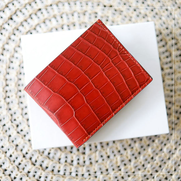 Classic Bifold Wallet (Crocodile Skin)