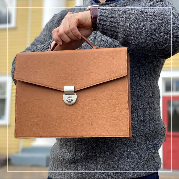 The HUE Briefcase 'Burrard' (Epsom Leather)