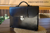 The HUE Briefcase 'Robson' (Bridle Leather)