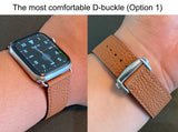 [Bespoke] German Togo calf skin Apple watch band / Galaxy watch band with Zermatt lining. D-buckle and adaptors are included
