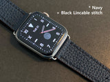 [Bespoke] German Togo calf skin Apple watch band / Galaxy watch band with Zermatt lining. D-buckle and adaptors are included