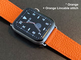 [Bespoke] German Togo calf skin Apple watch band / Galaxy watch band with Zermatt lining. D-buckle and adaptors are included