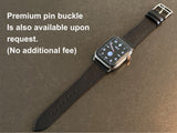 [Bespoke] German Togo calf skin Apple watch band / Galaxy watch band with Zermatt lining. D-buckle and adaptors are included