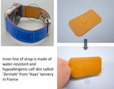 [Bespoke] German Togo calf skin Apple watch band / Galaxy watch band with Zermatt lining. D-buckle and adaptors are included